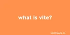 What is Vite? thumbnail