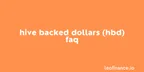 Hive Backed Dollars (HBD) FAQ thumbnail