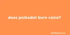 Does Polkadot burn coins? thumbnail