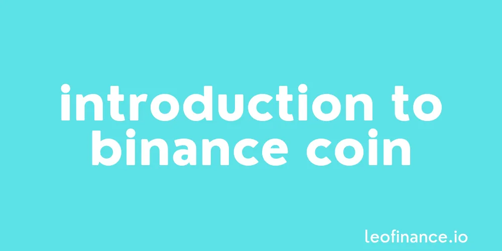introduction to Binance Coin (BNB)