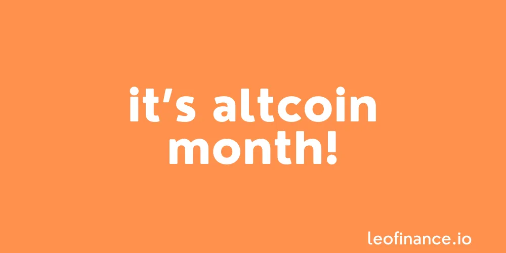 The Altcoin Season Index says it's altcoin month.
