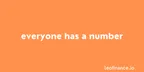 Everyone has a number thumbnail