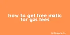 How to get free MATIC for gas fees using Hive thumbnail